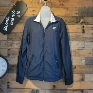 Nike women's navy blue windbreaker jacket size medium